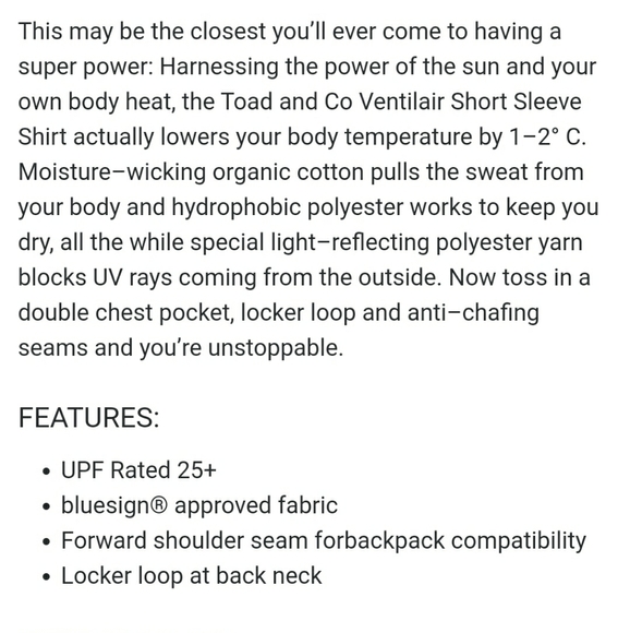 Toad & Co Ventilair Short Sleeve Button Up Shirt - Picture 9 of 10